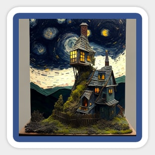 Starry Night Over The Burrow Sticker